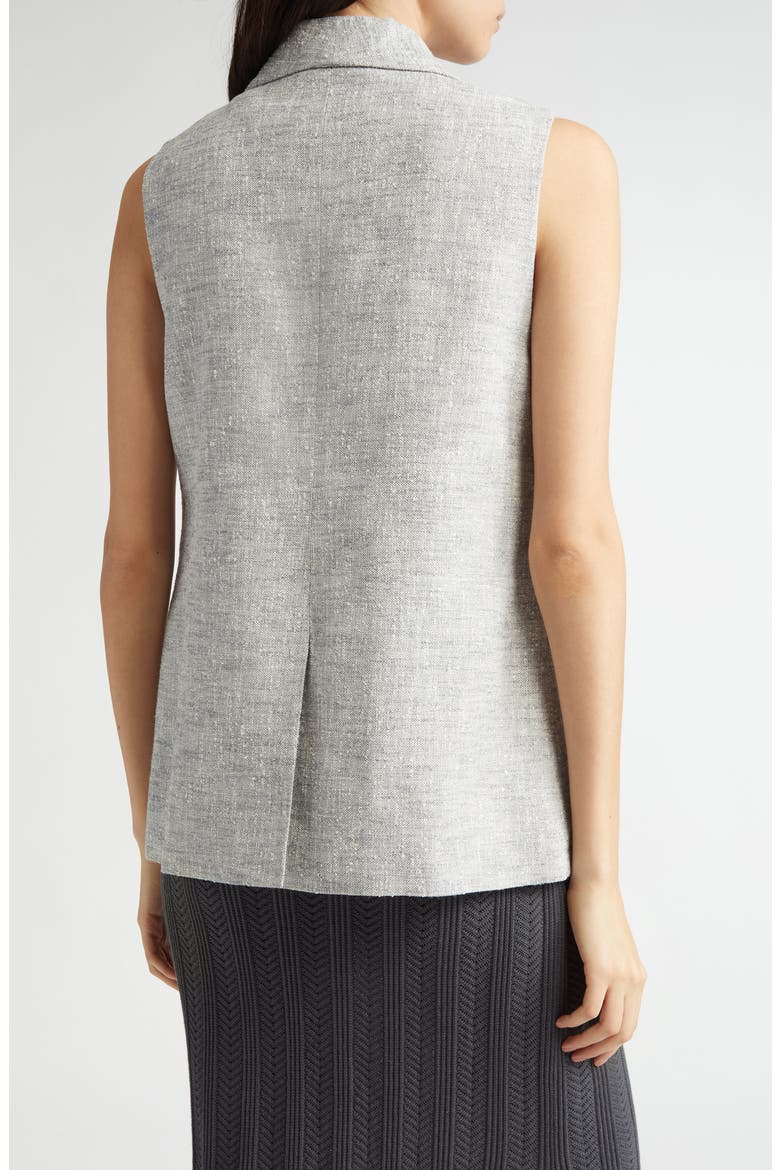 Shawl Collar Vest, Alternate, color, LIGHT MELANGE GREY