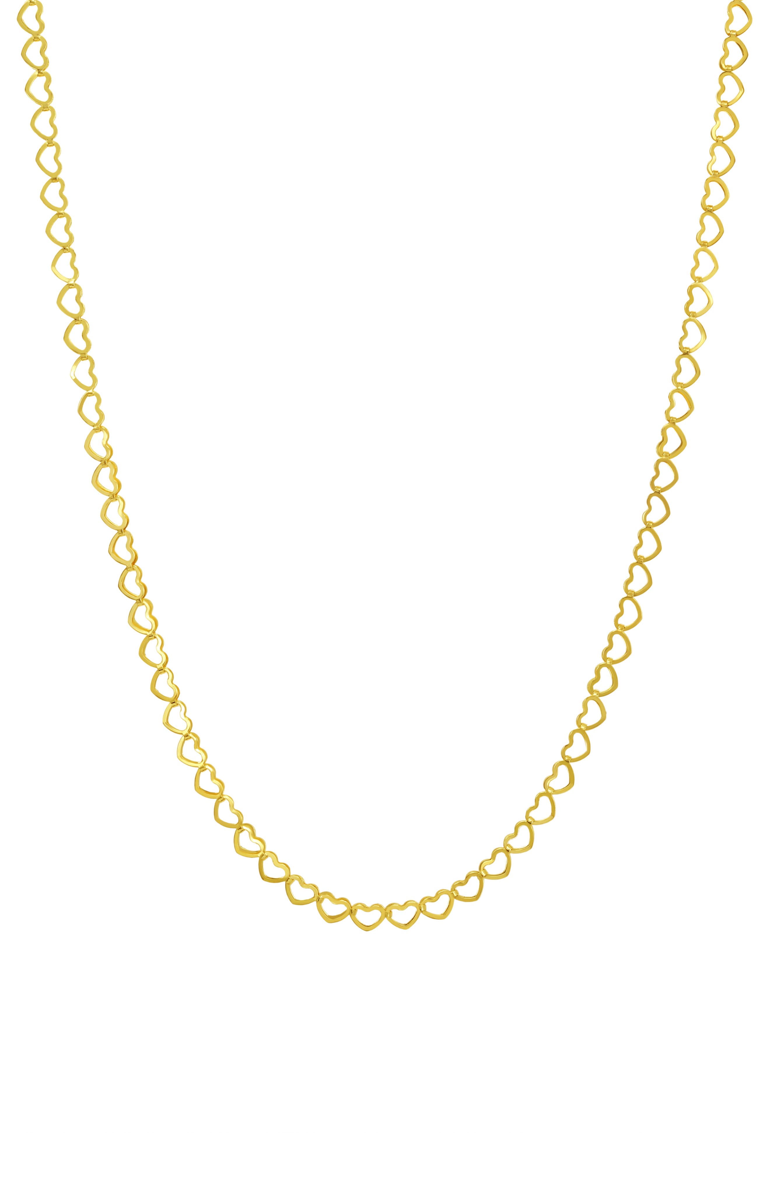 CANDELA JEWELRY Love Heart Chain Necklace