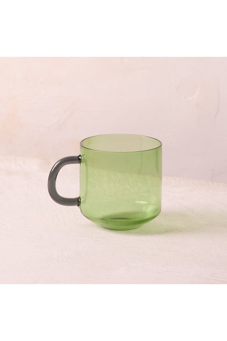 Niko Glass Mug, Alternate, color, Green