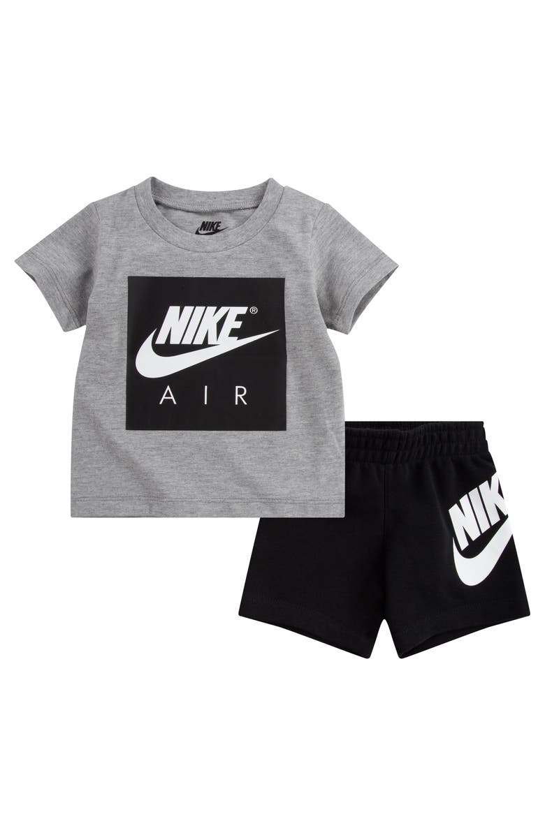 Nike Air Logo Graphic T-Shirt & Shorts Set, Main, color, 023Black