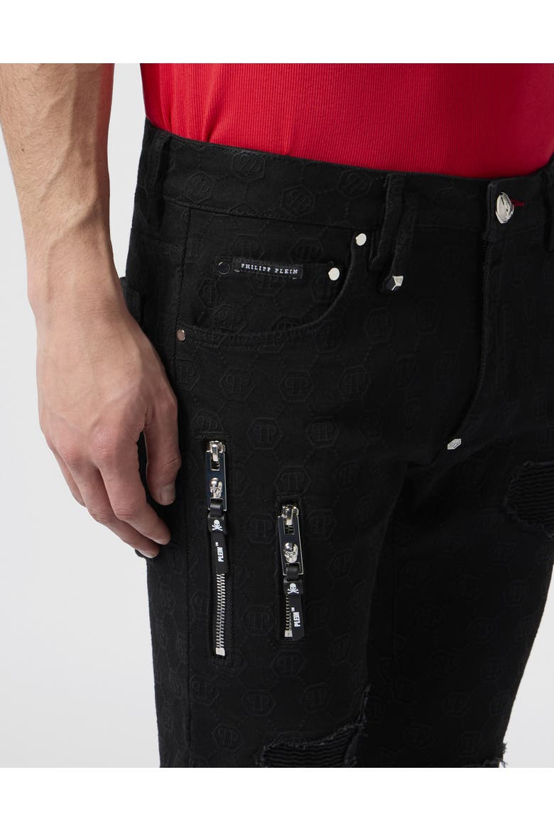 Rockstar Fit Jeans Embroidery Monogram Men, Alternate, color, SummerNight