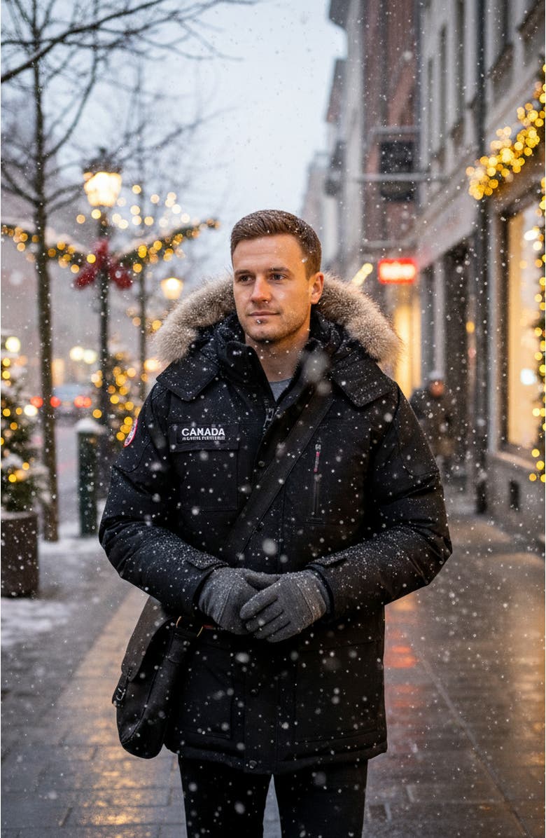 CANADA WEATHER GEAR Men's Heavyweight Arctic Parka, Alternate, color, Black