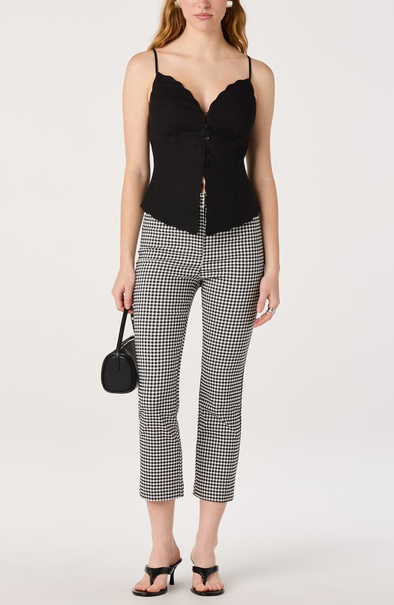 ASTR the Label Odette Scallop Hem Camisole, Alternate, color, Black