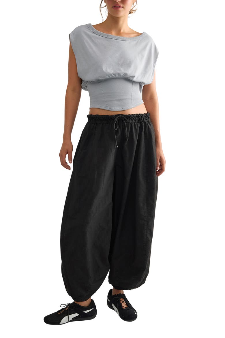 On the Pulse High Waist Wide Leg Pants, Alternate, color, BLACK