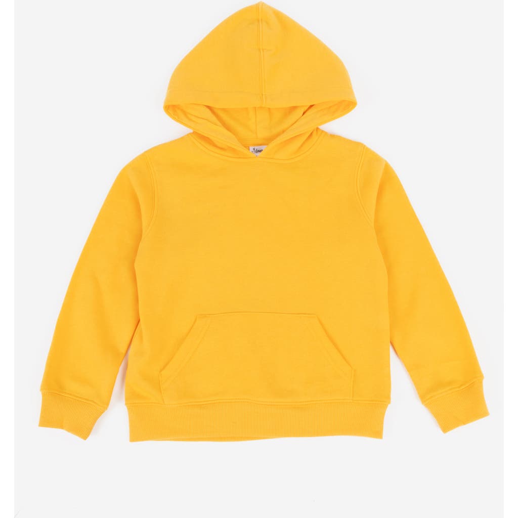 Leveret Kids Pullover Hoodie, Cotton Blend, Kangaroo Pocket, Solid Colors In Yellow
