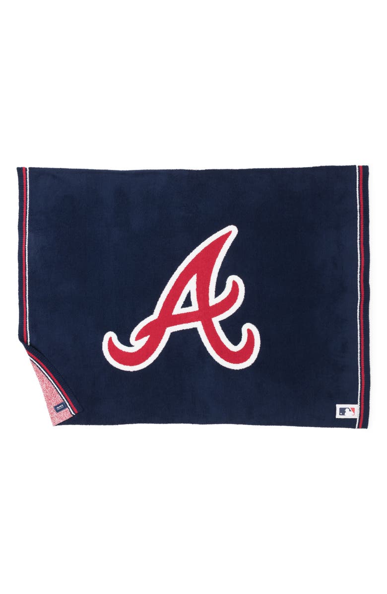 Barefoot Dreams<sup>®</sup> CozyChic<sup>®</sup> Atlanta Braves Throw Blanket, Alternate, color, Braves Multi