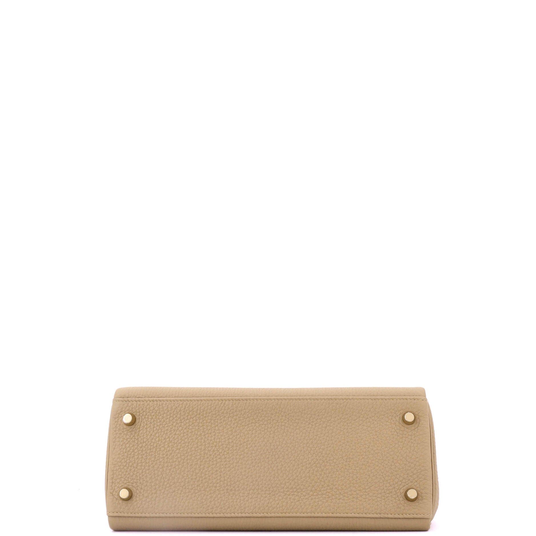 Pre-Owned Hermes Kelly Handbag Light Togo with Gold Hardware 28, Alternate, color, 