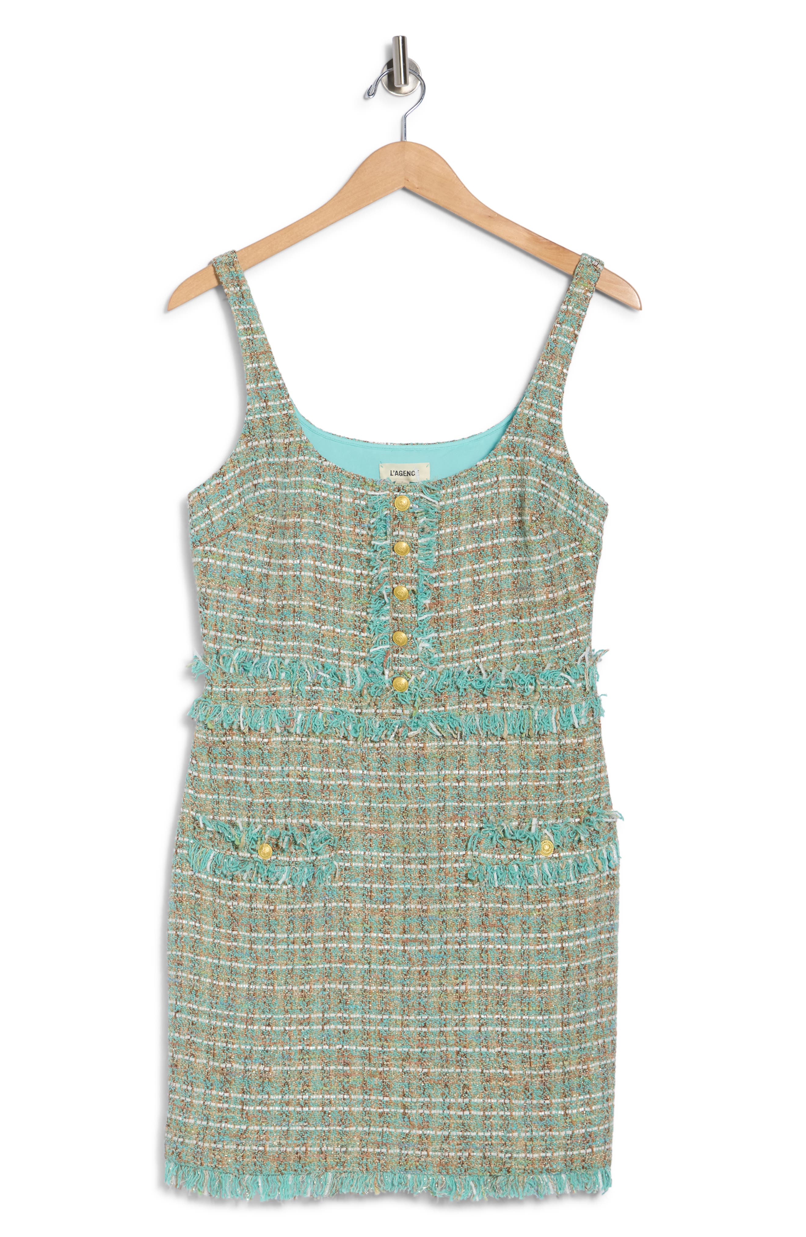 l'or Fringe Slub tweed Dress laubeblanc ワンピース ファッション