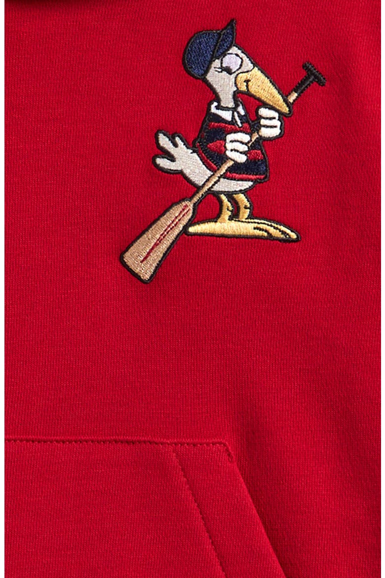 Kids' Embroidered Cotton Hoodie, Alternate, color, RED