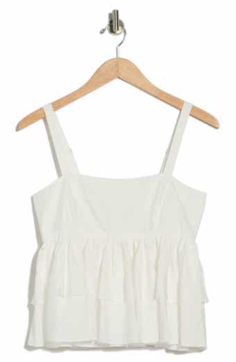 Cinq à Sept Lilwen Tiered Smocked Cotton Blend Top