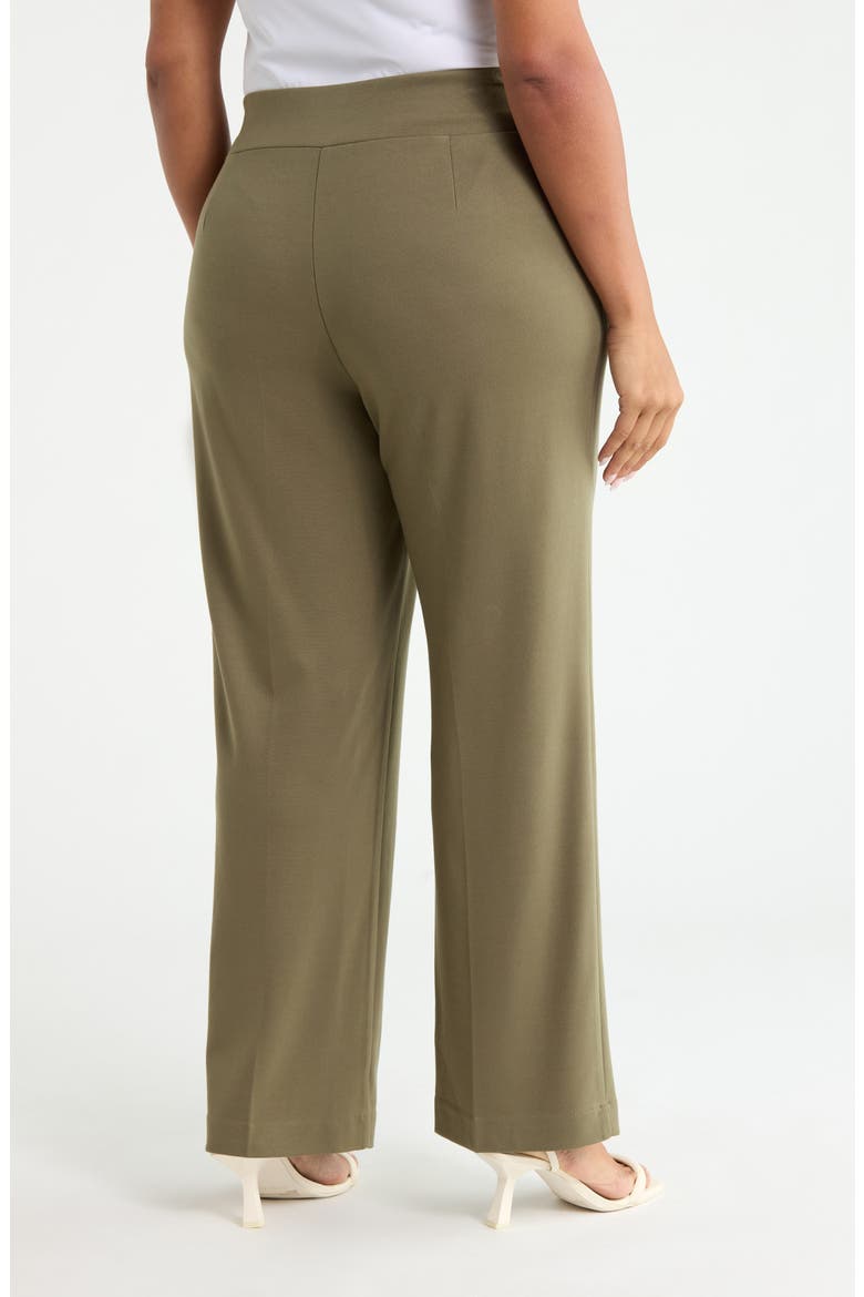 Pintuck Pull-On Straight Leg Ankle Pants, Alternate, color, JASPER GREEN