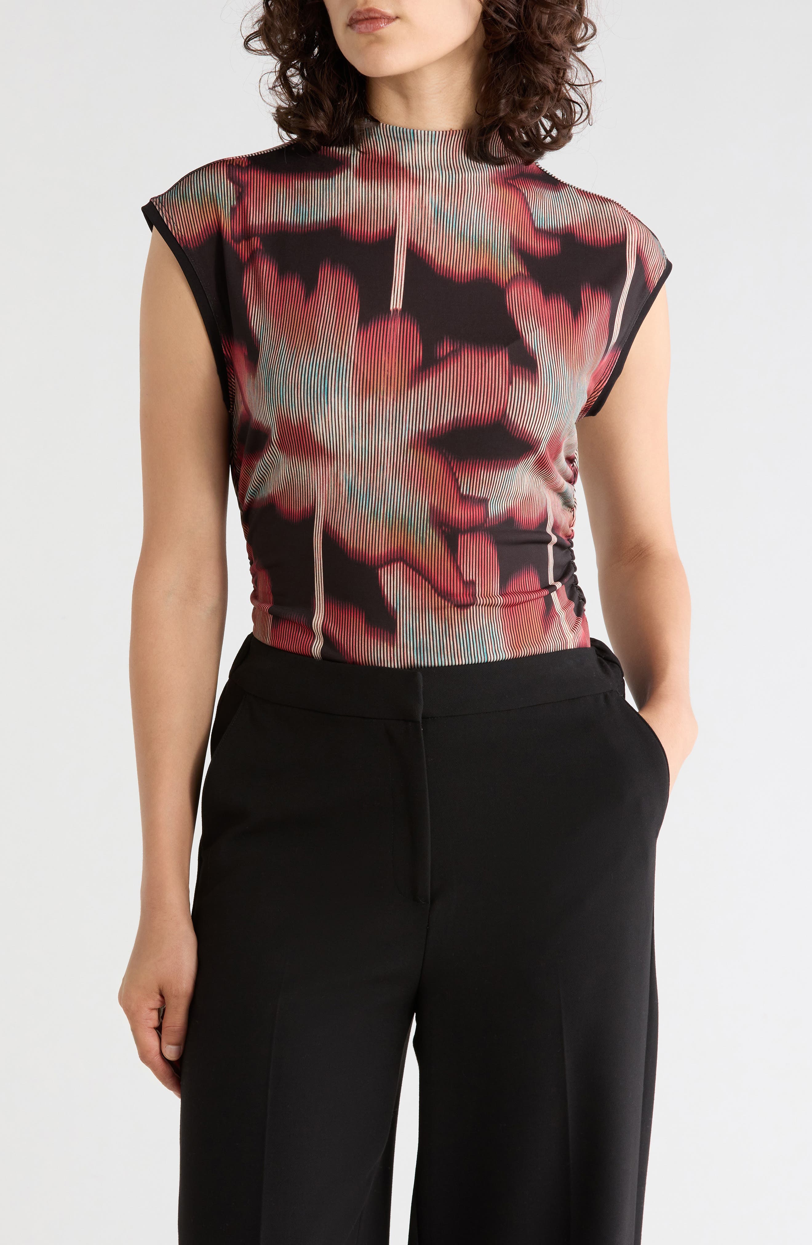 Funnel Neck Jersey Top