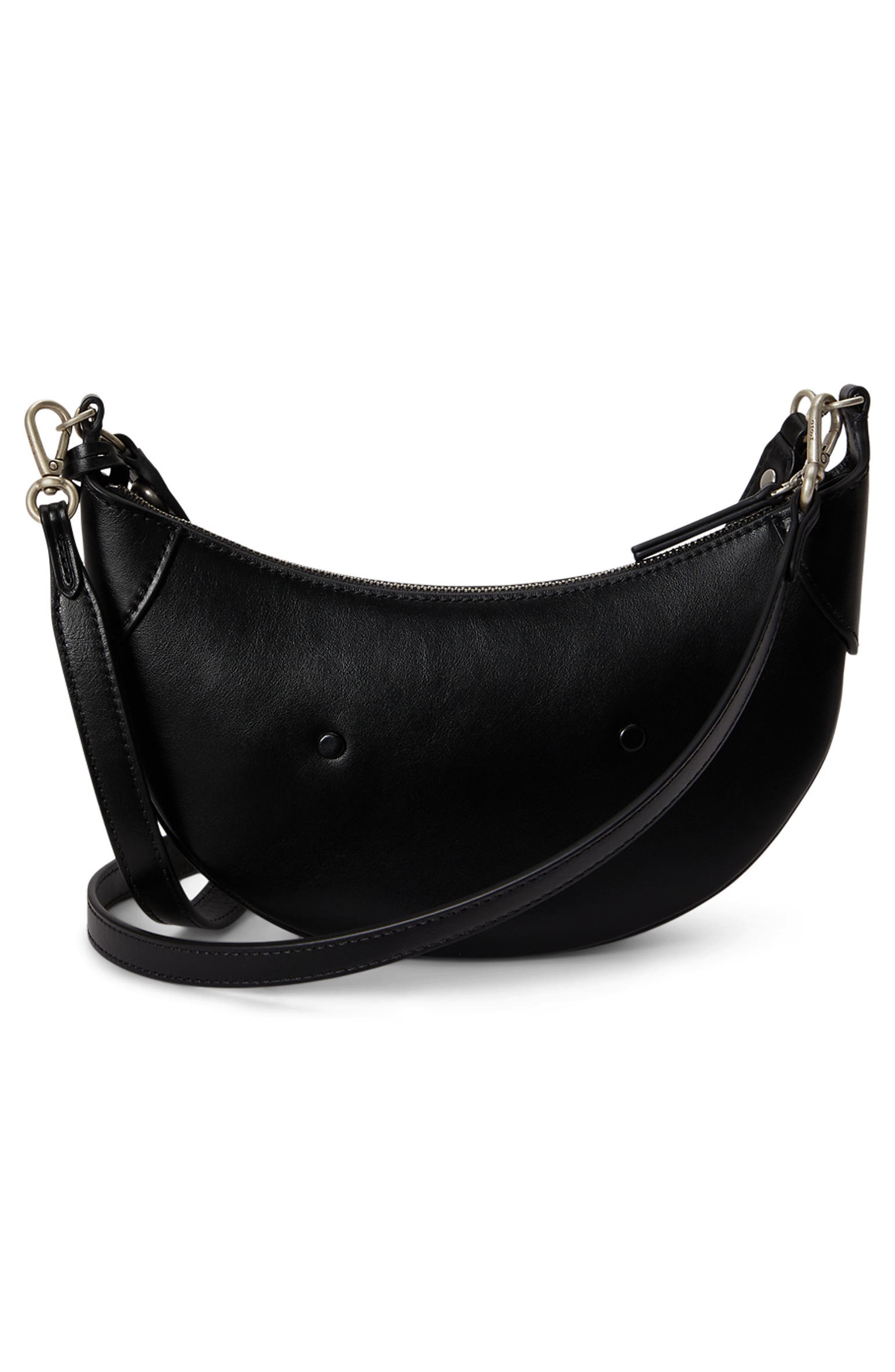 Polo Ralph Lauren Polo ID Stud Sport Calf Leather Crossbody Bag, Alternate, color, Black