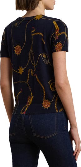 Lauren Ralph Lauren Chain Print Short Sleeve Cotton & Modal