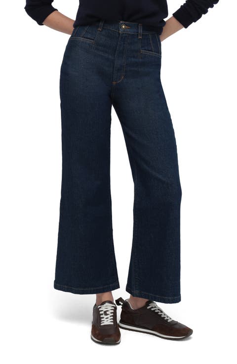 The Jordie Shortie High Waist Wide Leg Jeans (Pepper)