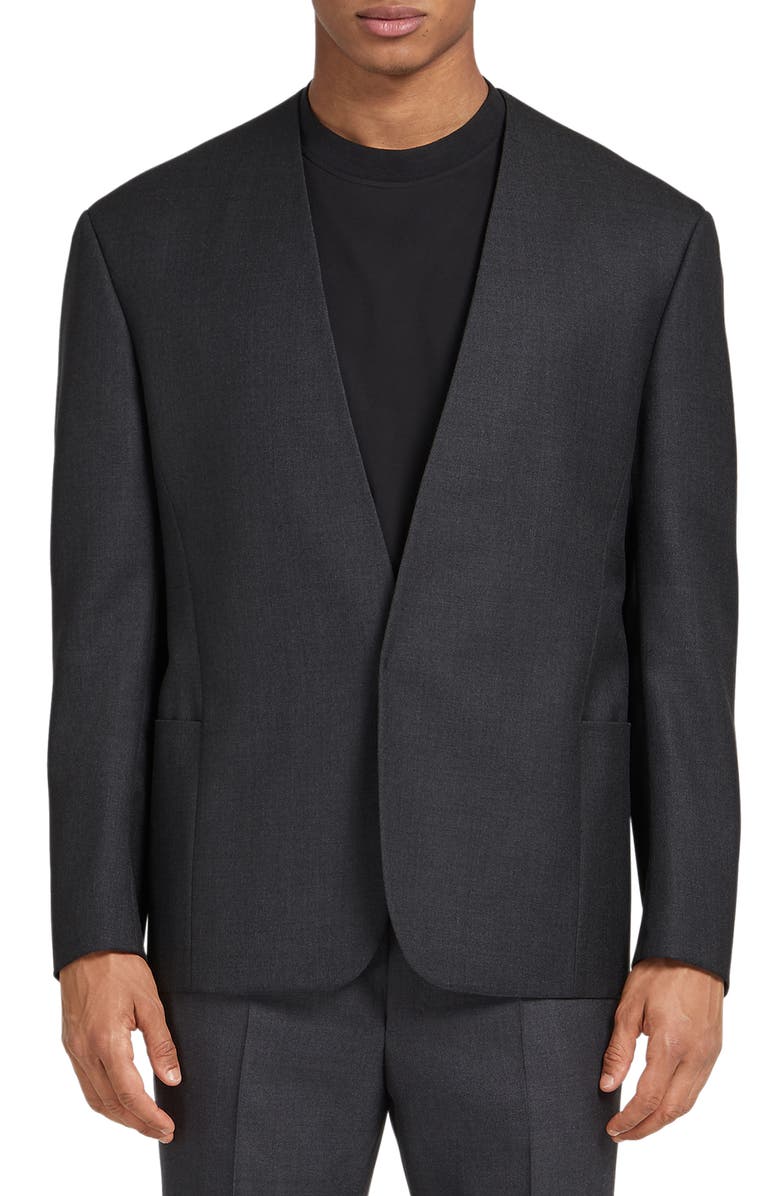 Fear of God x Ermenegildo Zegna Fear of God x Zegna Single Breasted Wool Jacket, Main, color, 