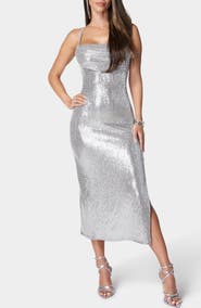 bebe Sequin Gown