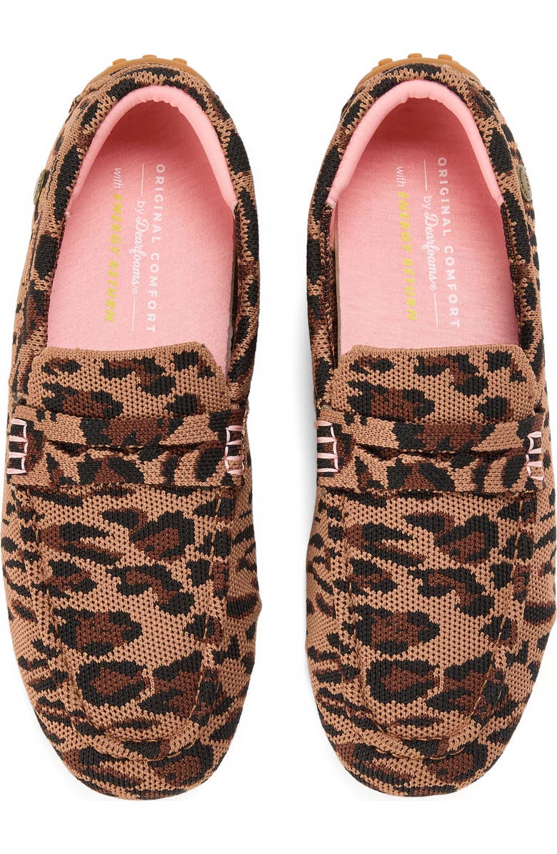 DEARFOAMS Hazel Sport Knit Driving Loafer, Alternate, color, Leopard