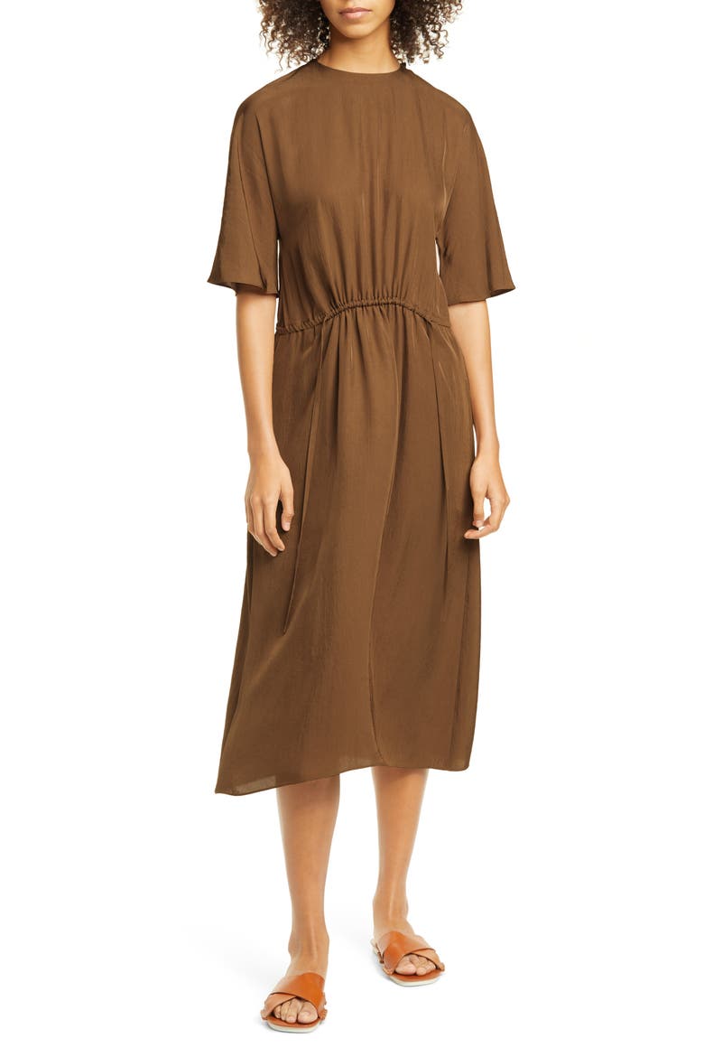 Short Sleeve T-Shirt Dress, Main, color, PALO SANTO