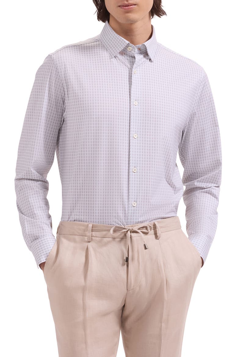 Jules OoohCotton® Check Button-Down Shirt, Main, color, LIMESTONE