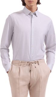 Bugatchi Jules OoohCotton® Check Button-Down Shirt
