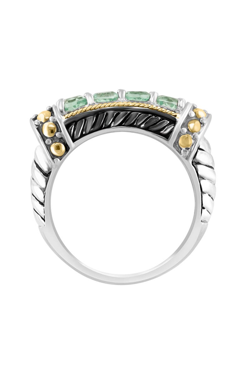 EFFY Two Tone Amethyst Ring, Alternate, color, Green