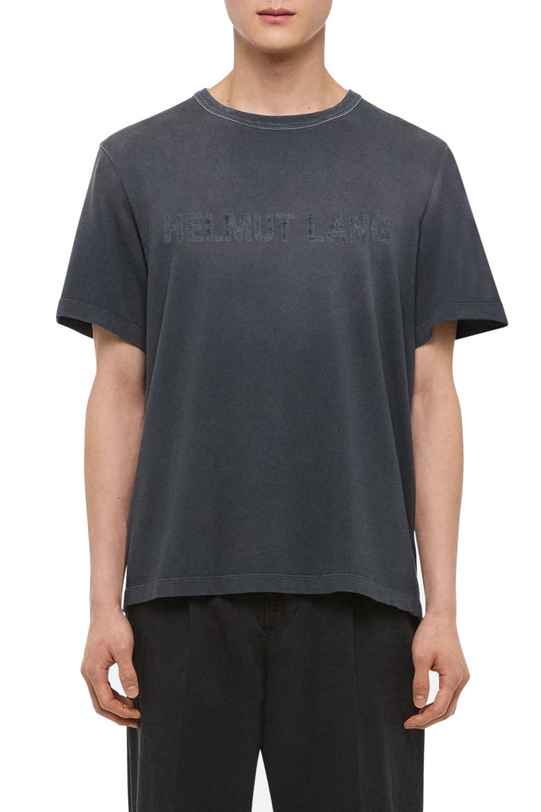Corduroy Logo Cotton T-Shirt, Main, color, STEEL GREY