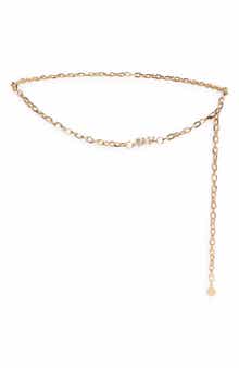 Kate Spade New York Rhinestone Flower Chain Belt
