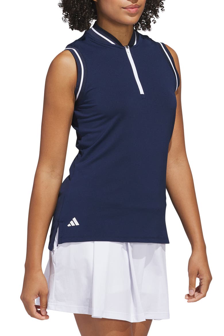 Ultimate 365 Sleeveless Golf Half Zip Top, Alternate, color, COLLEGIATE NAVY/ WHITE