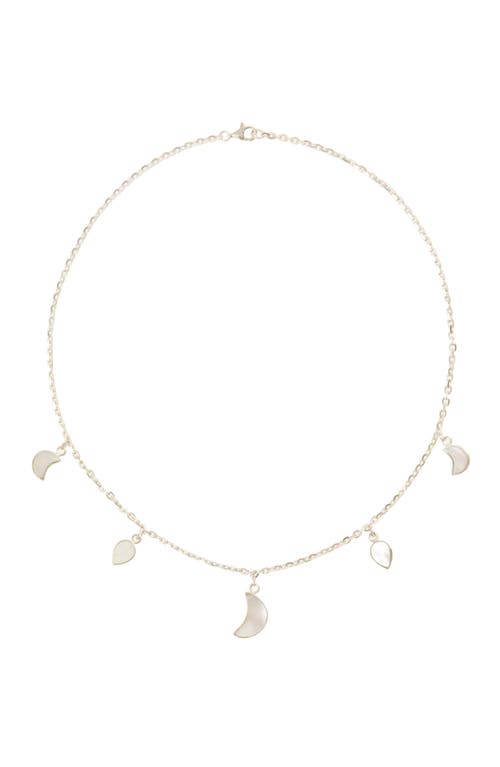 FREYA ROSE FREYA ROSE PETITE MOON NECKLACE, SILVER 