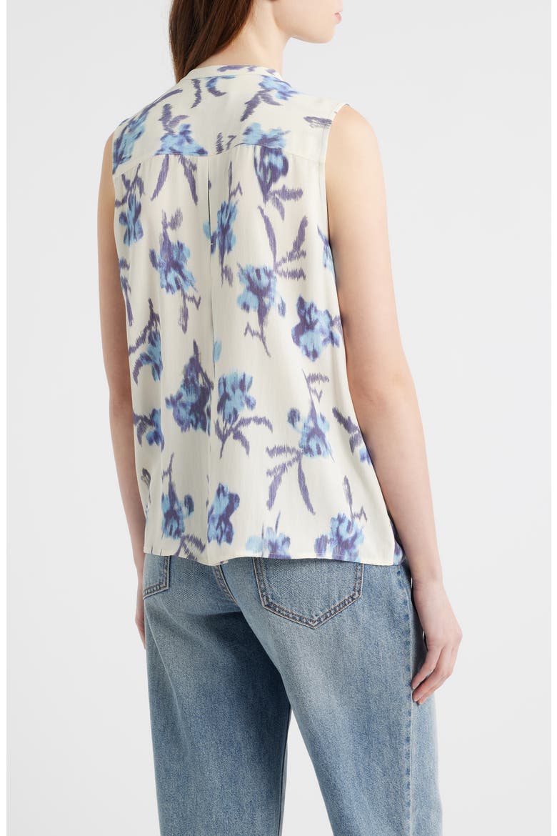 Arden Floral Tie Neck Blouse, Alternate, color, IVORY