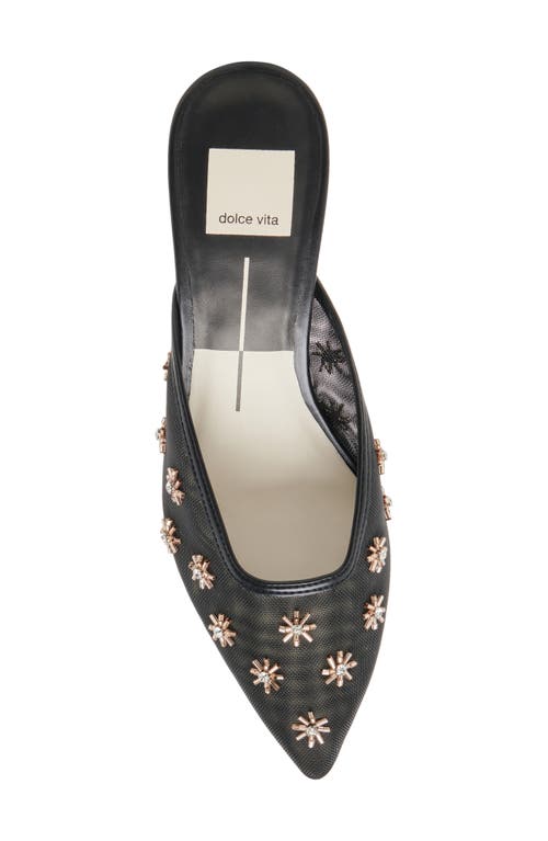 Dolce Vita Clara Kitten Heel Pointed Toe Pump In Black Mesh