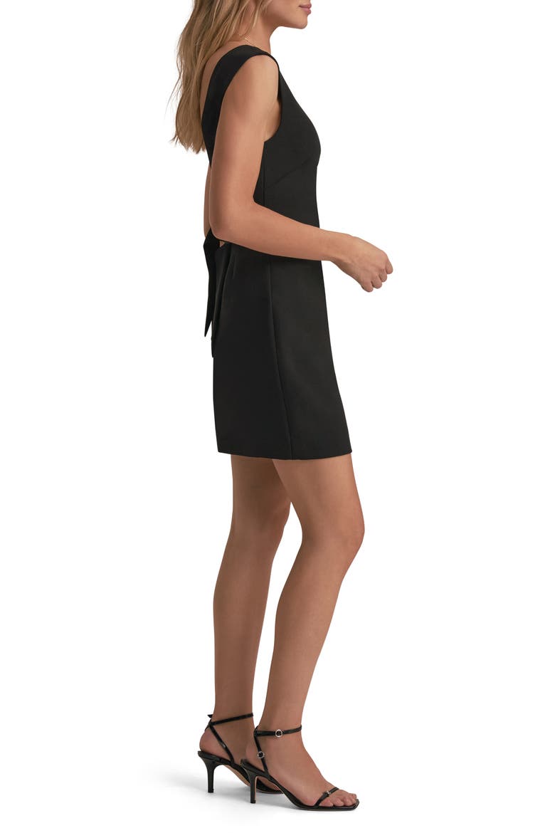 Meet Cute Bow Back Minidress, Alternate, color, BLACK