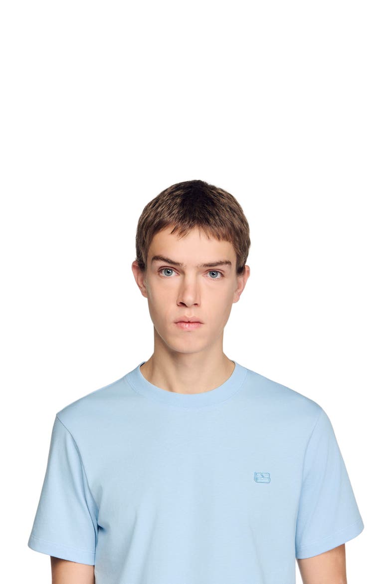 T-shirt with double S patch, Alternate, color, Sky blue