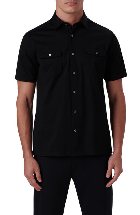 OoohCotton® Short Sleeve Button-Up Shirt
