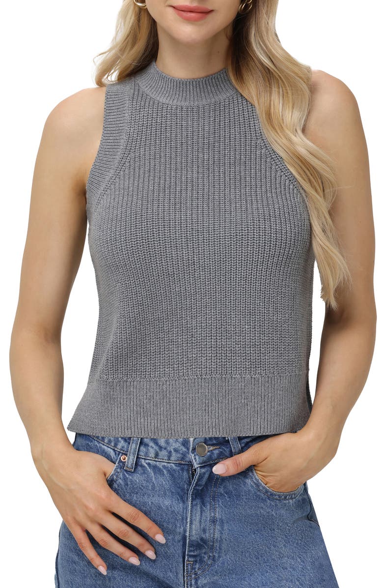 525 america Demi Cotton Sweater Vest, Main, color, Smoke Grey