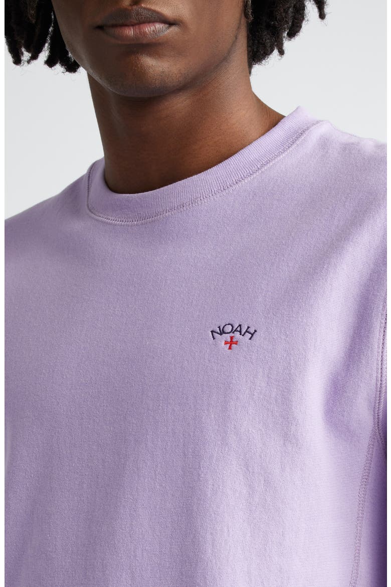 Classic Cotton French Terry Crewneck Sweatshirt, Alternate, color, LILAC BREEZE