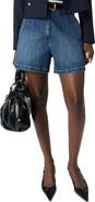 GERARD DAREL Adelia Mid-Rise Tailored Denim Shorts