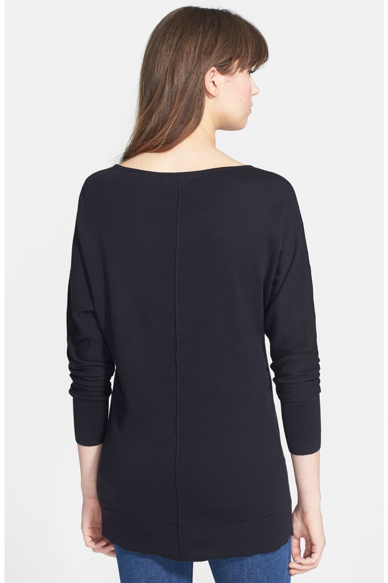 Pocket Tunic Sweater, Alternate, color, BLACK