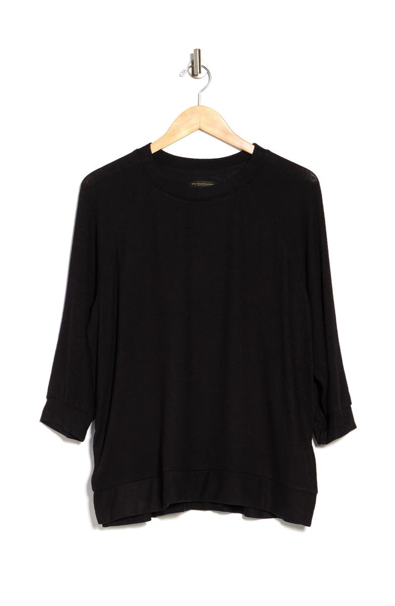 Donna Karan New York Soft Knit 3/4 Sleeve Lounge Top, Alternate, color,
