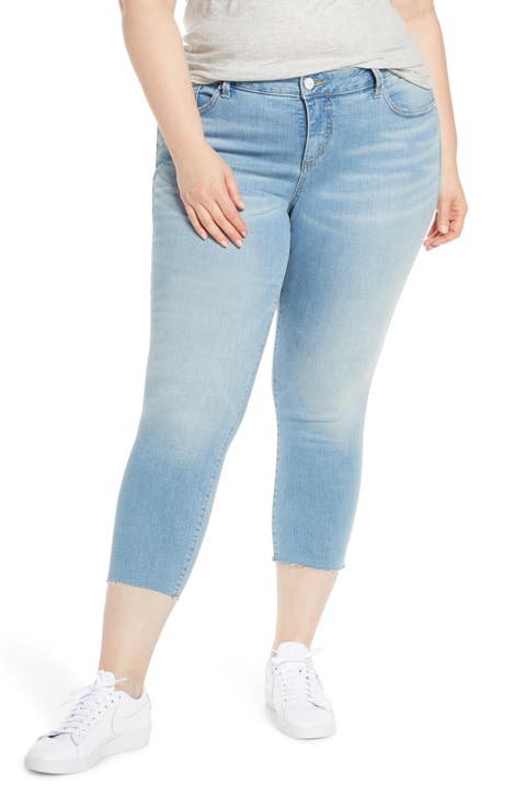 Raw Hem Crop Skinny Jeans