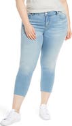 SLINK Jeans Raw Hem Crop Skinny Jeans