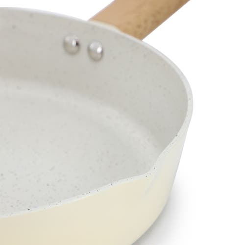 Gibson Home Marbleton Ceramic Nonstick Alumium 9.5 Inch Frying Pan In Cream In White