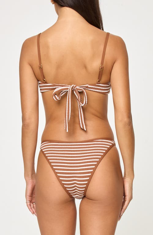 L*SPACE LSPACE SUZI TEXTURED STRIPE BIKINI BOTTOMS