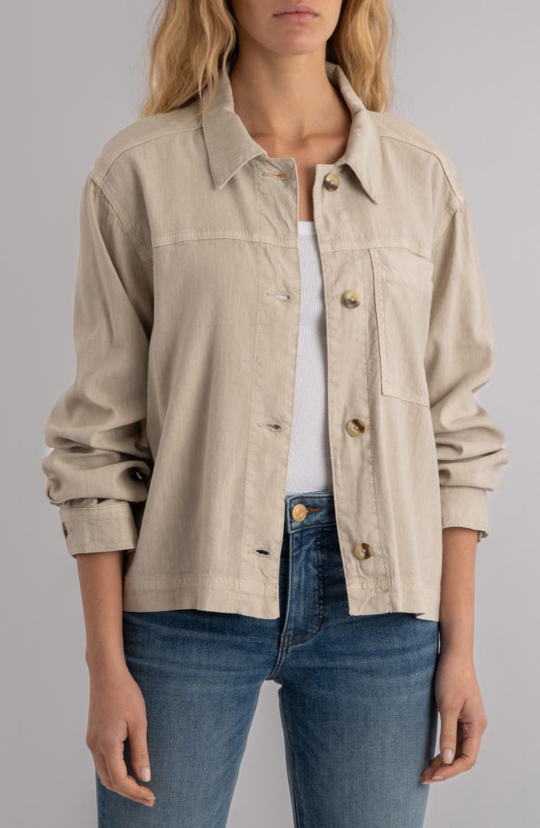 KUT from the Kloth Bellamy Linen Blend Shirt Jacket, Main, color, 