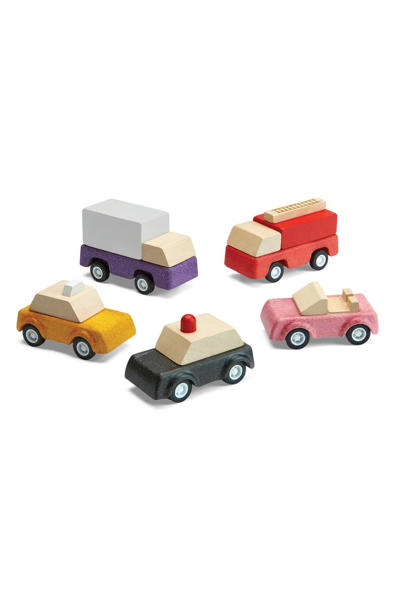 PlanToys<sup>®</sup> Planworld Set of 5 Toy Vehicles, Main, color, Assorted