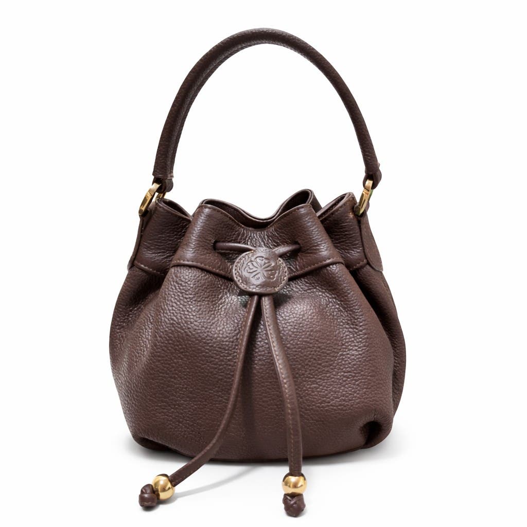 ROSZUAR Sienne Luxury Bucket Handbag, Main, color, Chocolate