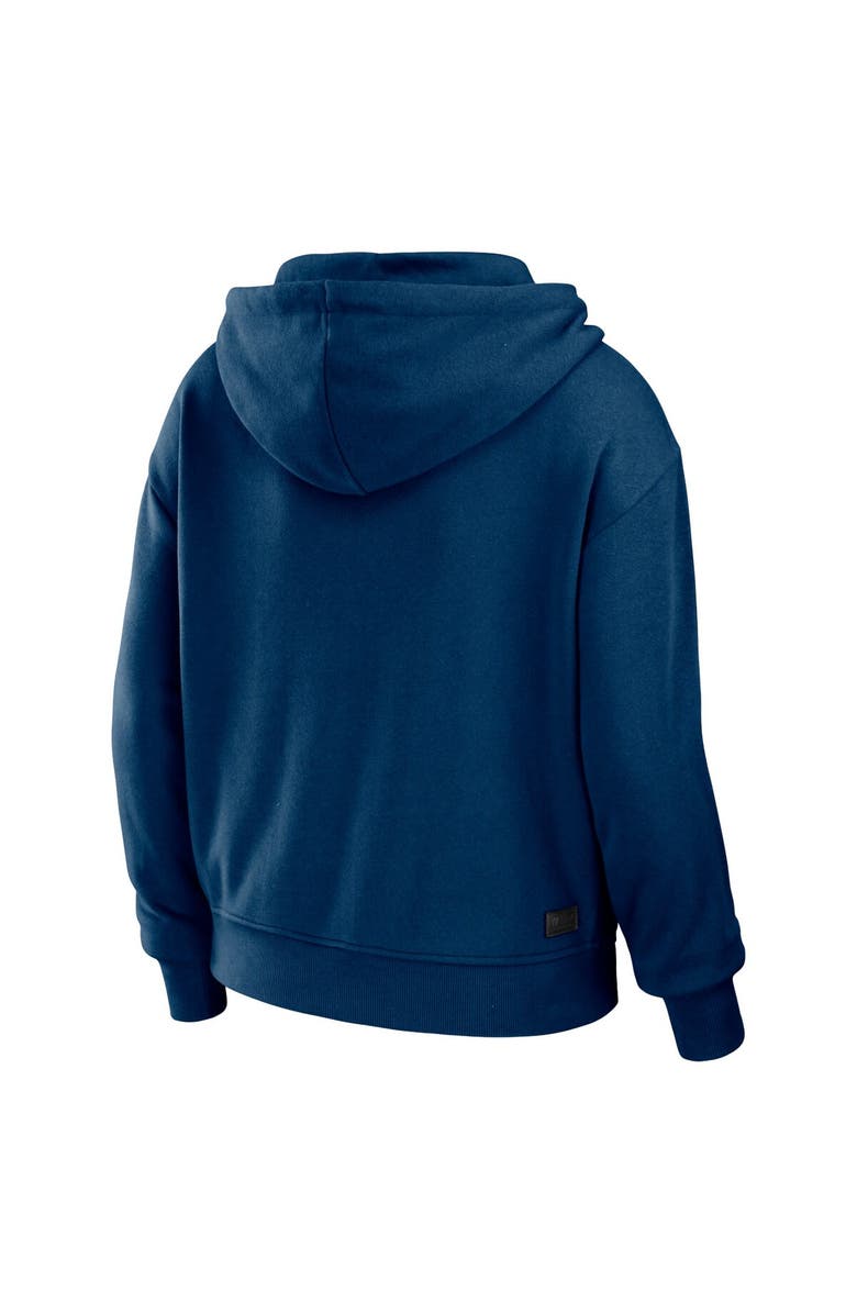 WEAR by Erin Andrews Women's WEAR by Erin Andrews Navy/White Chicago Bears Color Block Light Weight Modest Crop Full-Zip Hoodie, Alternate, color, Navy