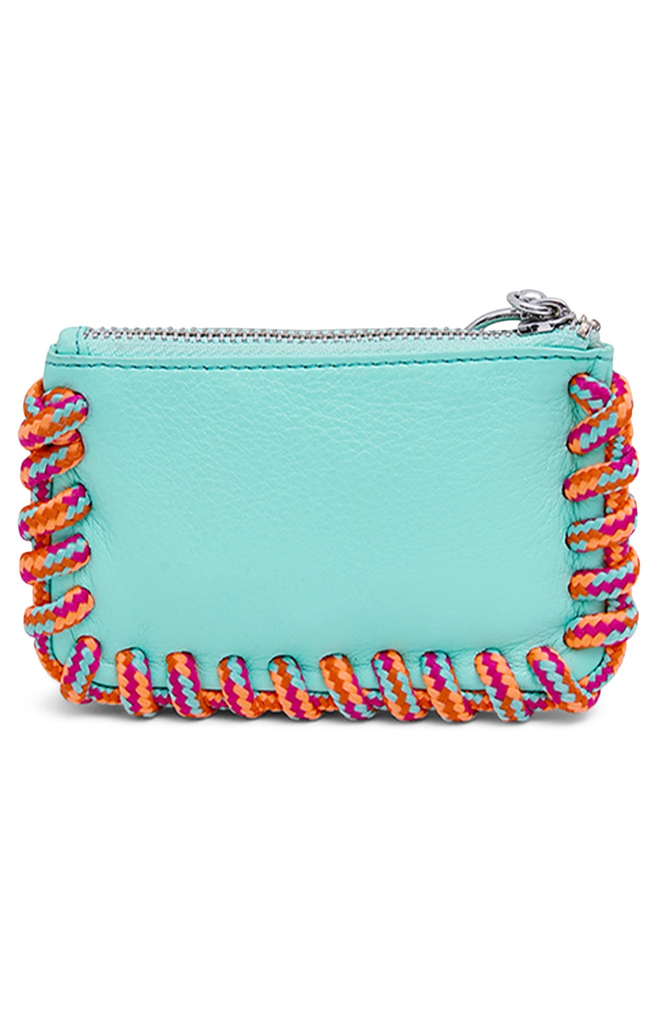 Cord Trim Zip Pouch, Alternate, color, JELLY MINT (PINK)