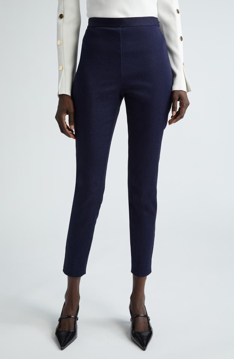ST. JOHN Slim Fit Crop Jeans, Main, color, Indigo